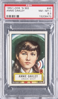 1952 Topps "Look n See" #46 Annie Oakley – PSA NM-MT+ 8.5